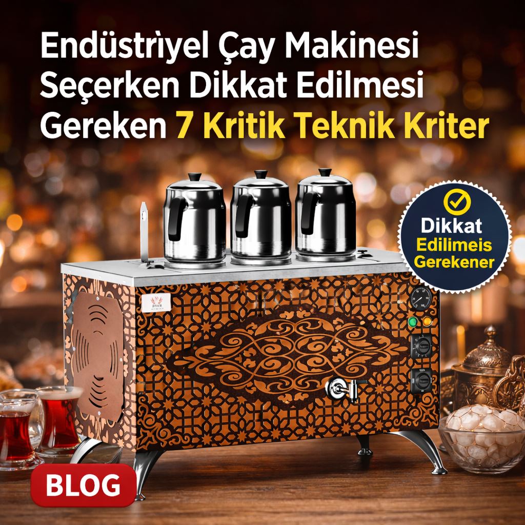Endüstriyel Çay Makinesi Seçerken Dikkat Edilmesi Gereken 7 Kritik Teknik Kriter