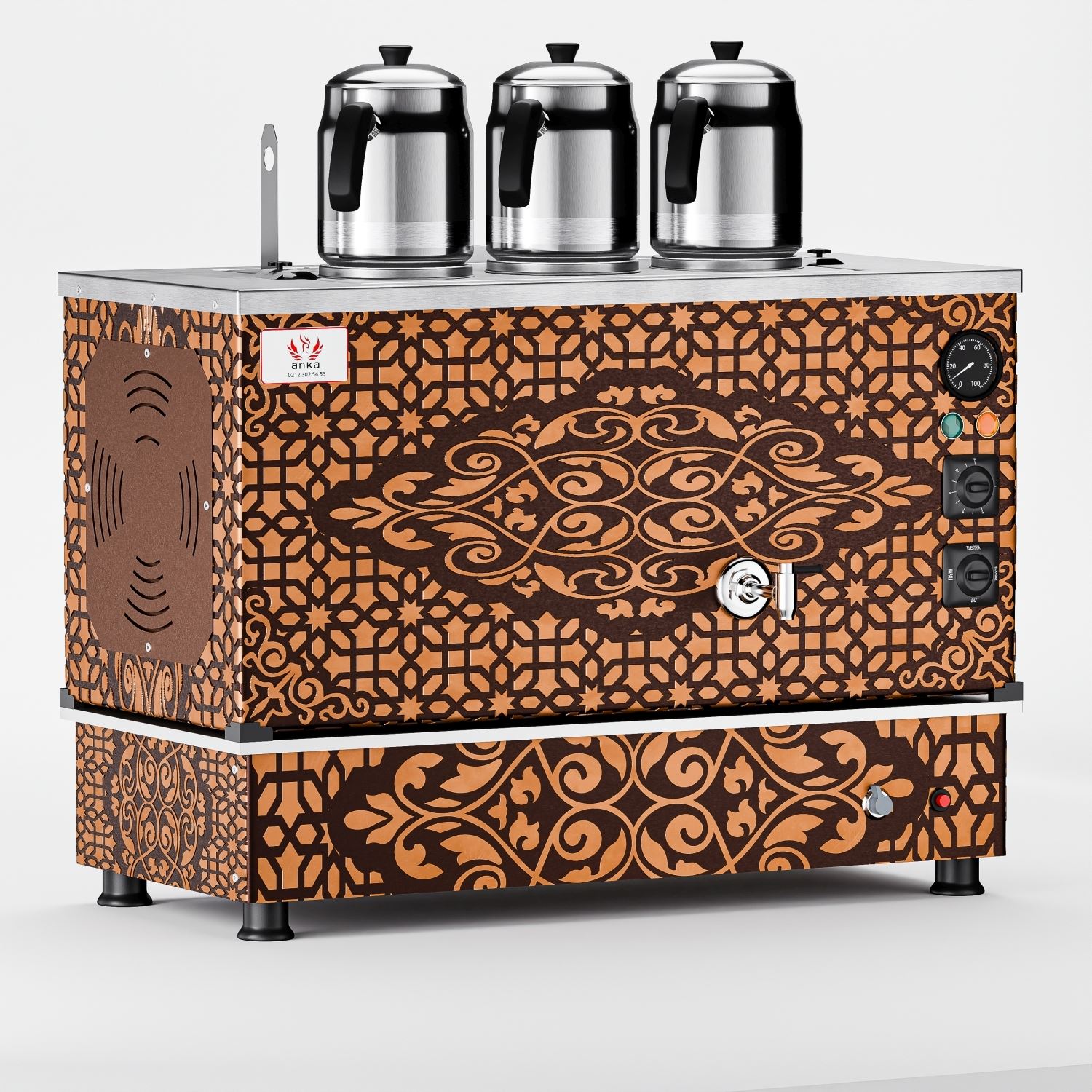 Bakır Pro Compact Hibrit Çay Kazanı