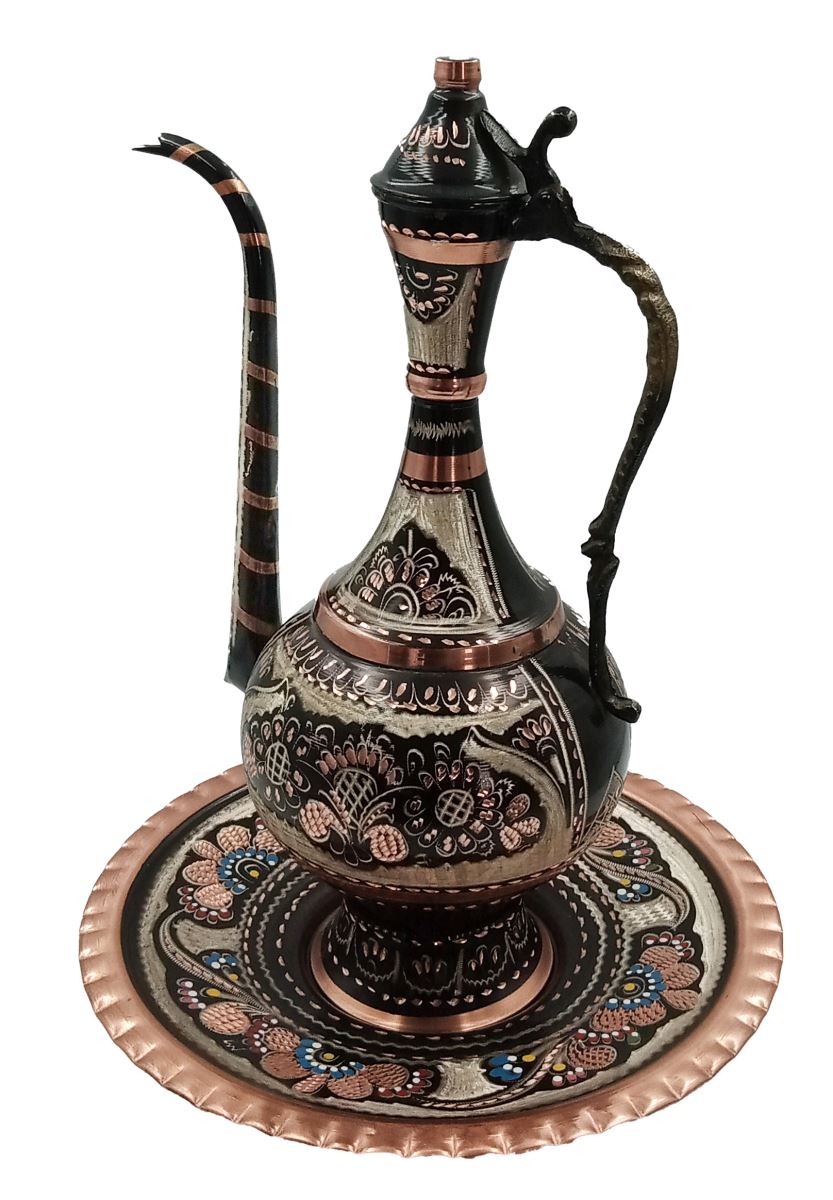 ANK.SİB Bakır İşlemeli Siyah İbrik