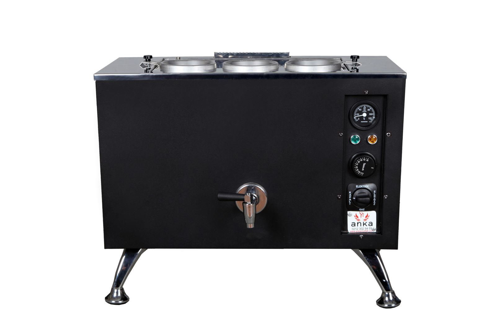 ANKA 3 Demlikli Black Pro Elektrikli Çay Kazanı  30 Lt.