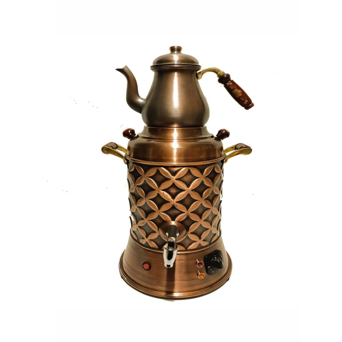 Demlikli Bakır Semaver