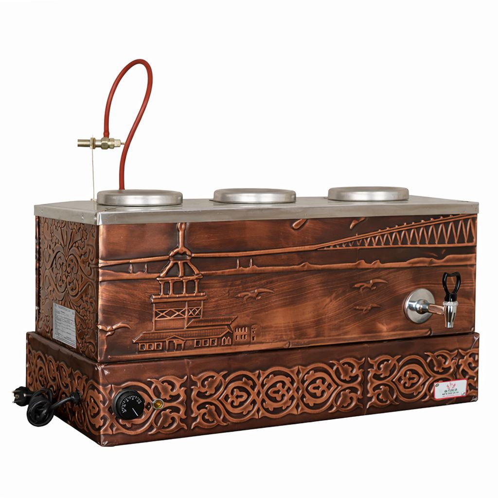 Eko Bakır Çay Kazanı 3 Demlikli