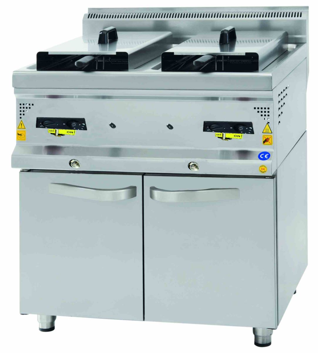 FRYER WITH CUPBOARD WITH GAS