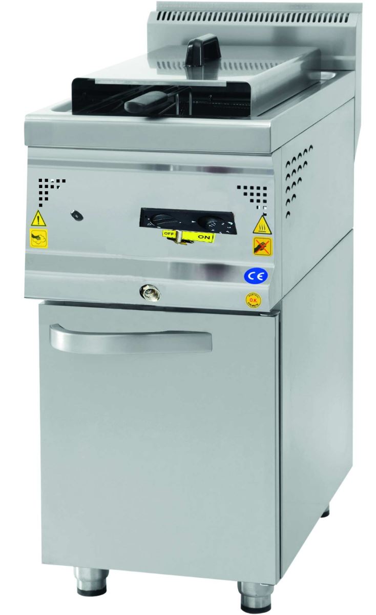 FRYER WITH CUPBOARD WITH GAS