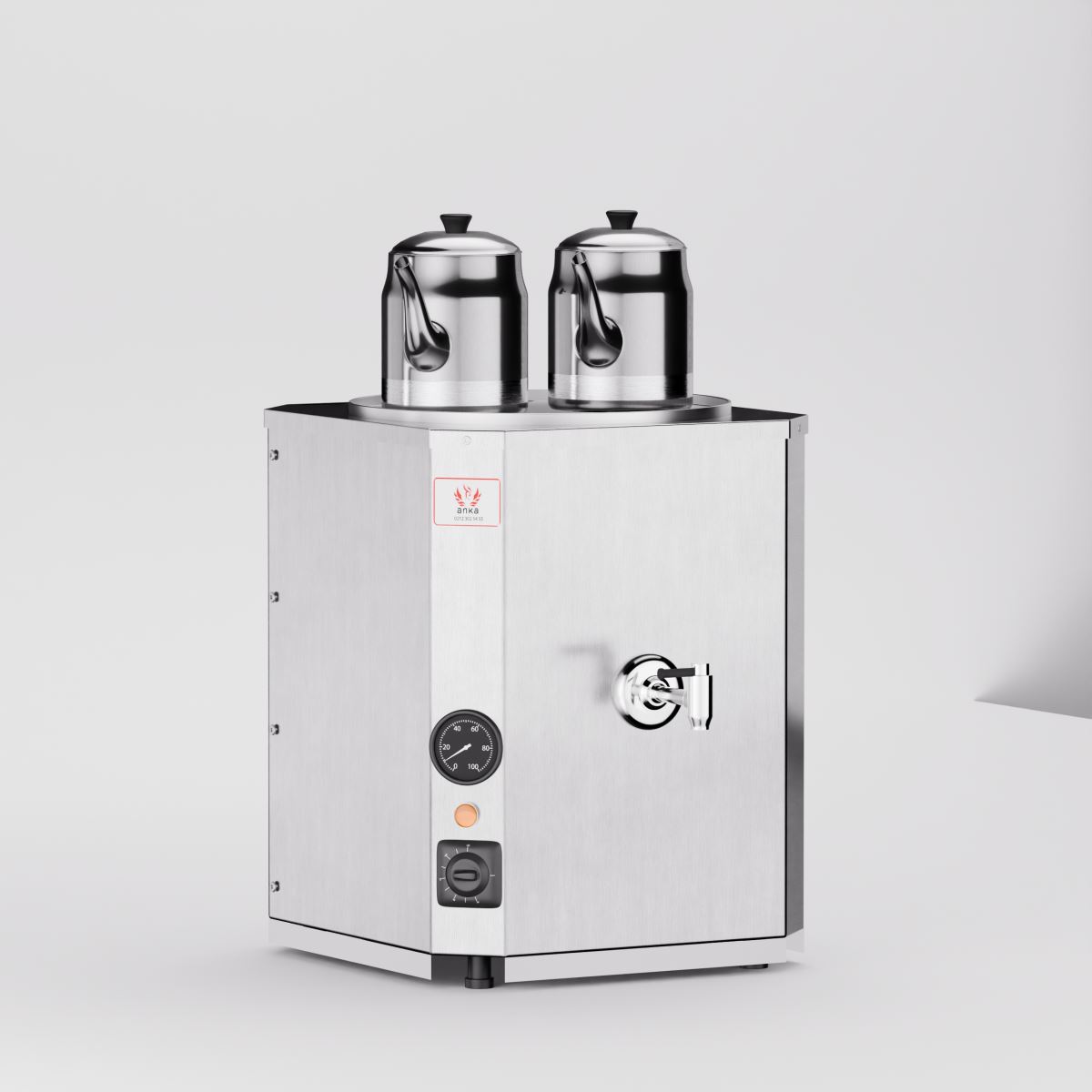 Inoks Yeni Nesil Jumbo Çay Makinesi 2 Demlikli