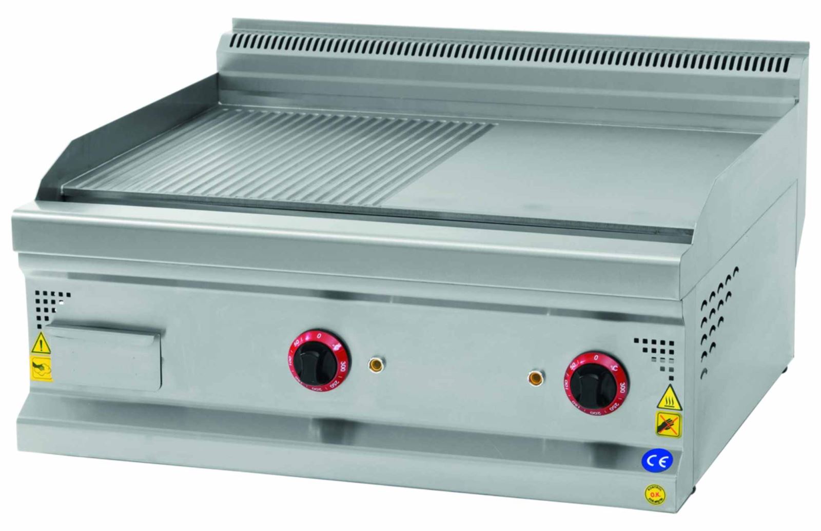 GRILL 1/2 RIBBED WITH CUPBOARD WITH GAS
